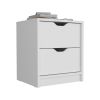Raymer 2 Piece Bedroom Set, Nightstand + Dresser, White