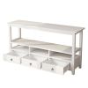 Console Table With 3 Drawers And Shelves