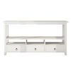 Console Table With 3 Drawers And Shelves