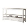 Console Table With 3 Drawers And Shelves
