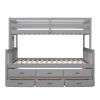 Bunk Bed with Trundle Twin Over Full