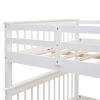 Stairway Full-Over-Full Bunk Bed with Storage and Guard Rail for Bedroom, Dorm, White color(OLD SKU :LP001110AAK)