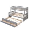 Bunk Bed with Trundle Twin Over Full