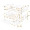 Full over Full Bunk Bed with Drawers and Ladder for Bedroom, Guest Room Furniture-Gray(OLD SKU :LP000205AAE)