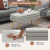 Velvet Upholstered Storage Bench with Removable Top