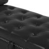 Black, PU Leather, Metal Feet Upholstered Ottoman Bedroom Lounge Ottoman Flip Top Storage Sofa Bench