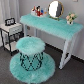Soft Plush Fur Rugs, Soft Fluffy Area Rug, Modern Faux Fur Rug, Fluffy Rug For Bedroom, White Rugs (Color: Light Blue, size: 23.62*23.62inch)