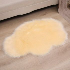 Fluffy Cloud Plush Rug (Color: Light Yellow, size: 23.62*35.43inch)