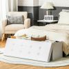 Ottoman Bench Memory Foam Large Folding Storage