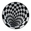 Area Mat Anti-slip Illusion Rug Doormat Round Living Room Carpet Mat