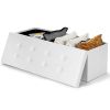 Ottoman Bench Memory Foam Large Folding Storage