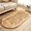 Oval Faux Sheepskin Floor Mat