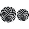 Area Mat Anti-slip Illusion Rug Doormat Round Living Room Carpet Mat