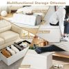 Ottoman Bench Memory Foam Large Folding Storage