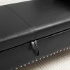 Ottoman with Safety Hinge Storage 63”Upholstered